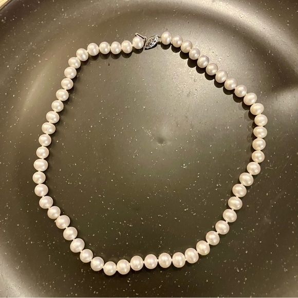 SET- 14K White Gold Cultured Freshwater Pearl Necklace and Bracelet. NWOT. - Picture 8 of 16